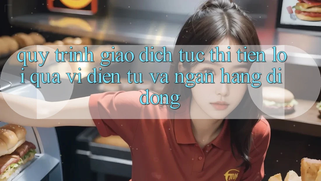 Quy Trình Giao Dịch Tức thì, Tiện Lợi Qua Ví Điện Tử Và Ngân Hàng Di Động