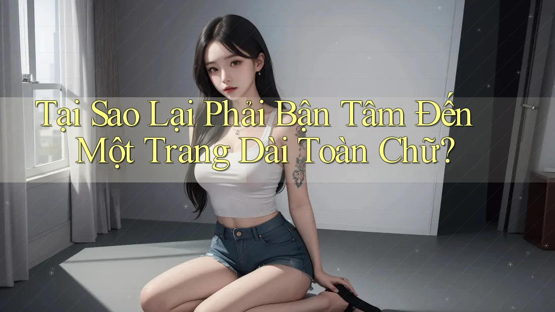 Tại Sao Lại Phải Bận Tâm Đến Một Trang Dài Toàn Chữ? Tại Sao Lại Phải Bận Tâm Đến Một Trang Dài Toàn Chữ?
