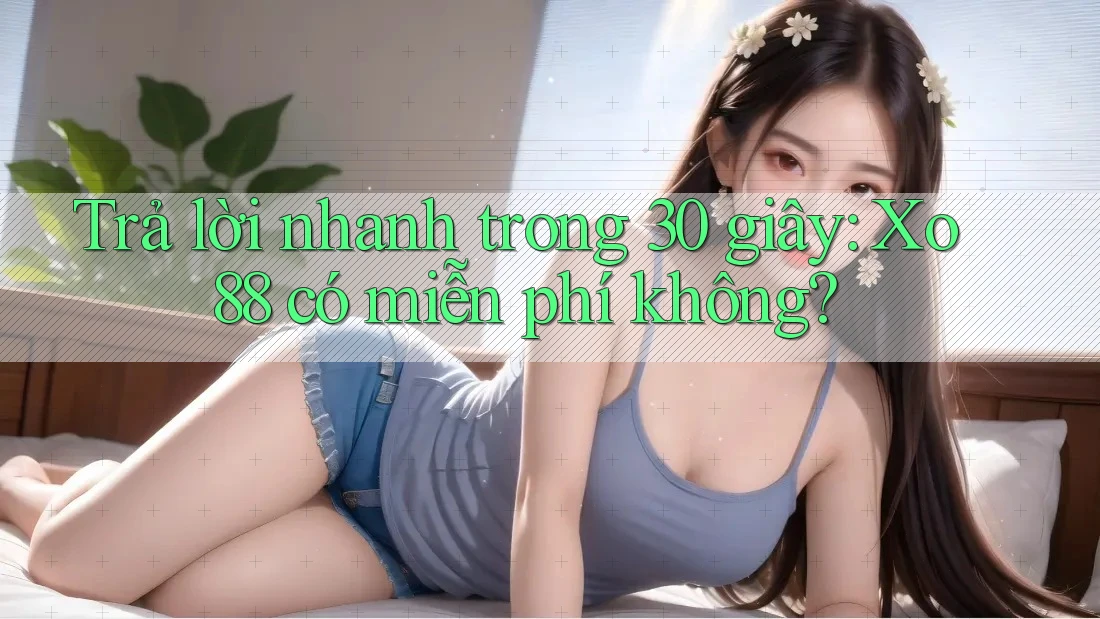 Trả lời nhanh trong 30 giây: Xo88 có miễn phí không? Trả lời nhanh trong 30 giây: Xo88 có miễn phí không?