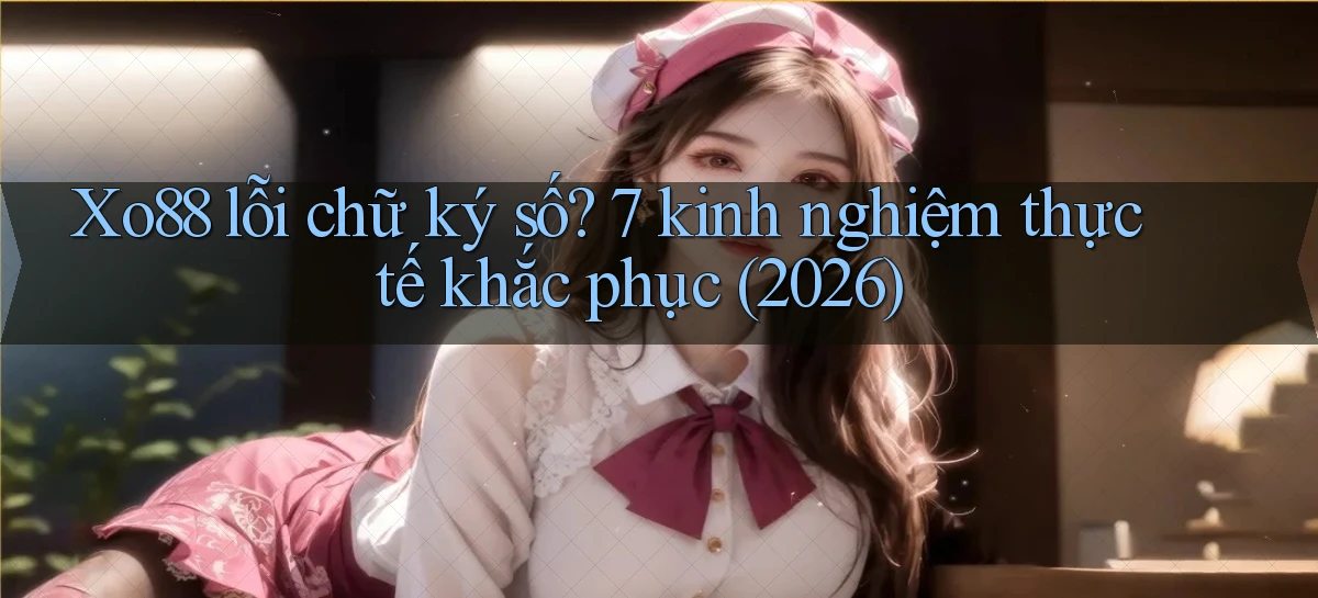 Xo88 lỗi chữ ký số 7 kinh nghiệm thực tế khắc phục (2026)