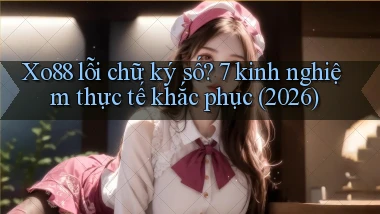 Xo88 lỗi chữ ký số 7 kinh nghiệm thực tế khắc phục (2026)